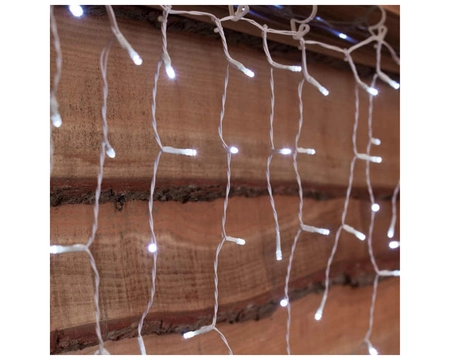 100 FIT & FORGET BATTERY OPERATED WHITE ICICLE LIGHTS