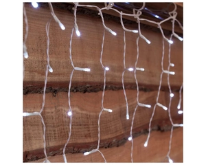 100 FIT & FORGET BATTERY OPERATED WHITE ICICLE LIGHTS