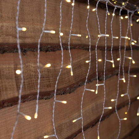 100 Fit & Forget Battery Operated Warm White Icicle Lights - image 2