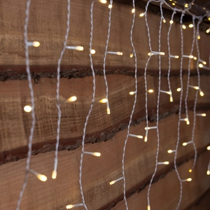 100 Fit & Forget Battery Operated Warm White Icicle Lights - image 2