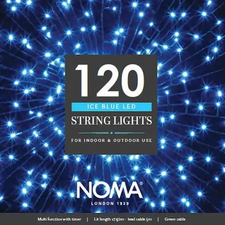 120 Ice Blue Multi Function String Lights - image 1