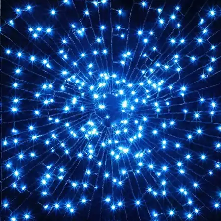 120 Ice Blue Multi Function String Lights - image 3