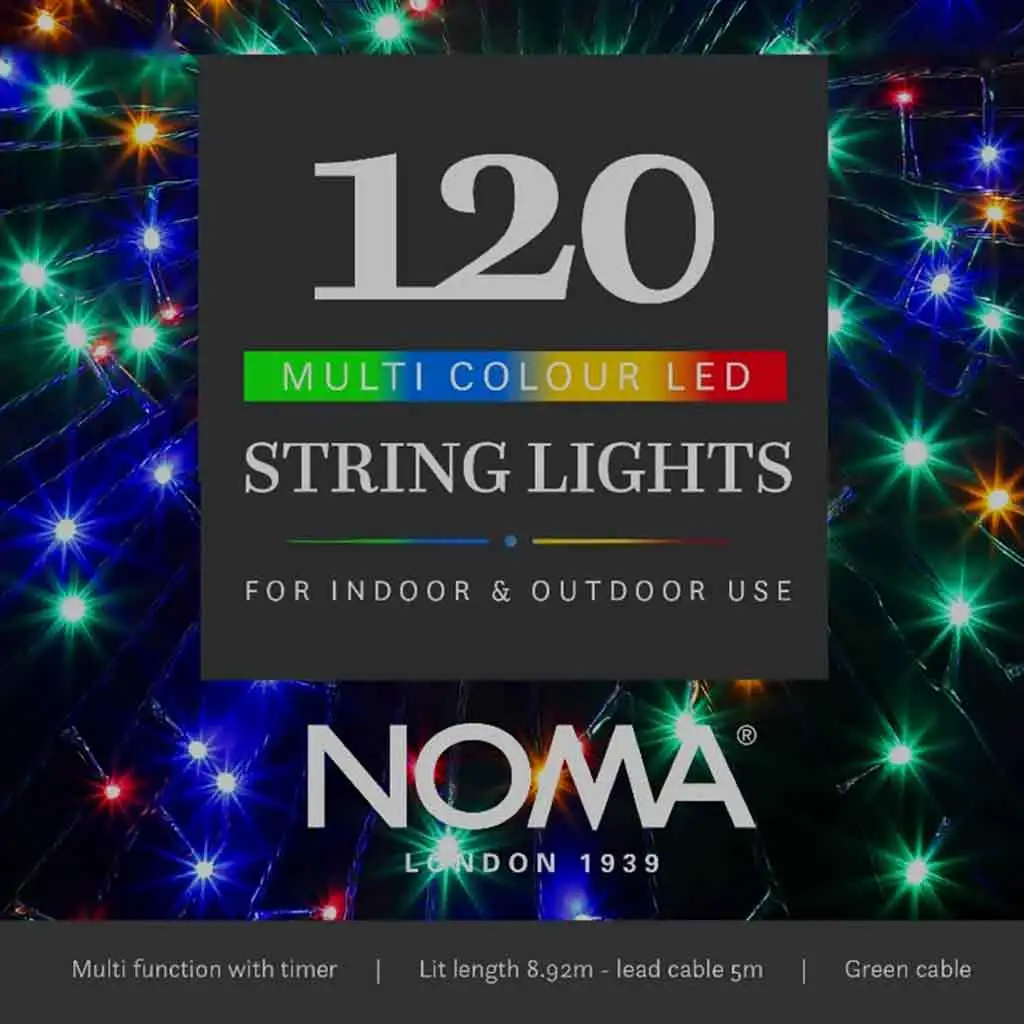120 Multi Colour Multi Function String Lights - Mains of Drum