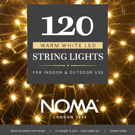 120 Warm White Multi Function String Lights - image 1
