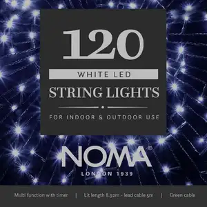 120 White Multi Function String Lights