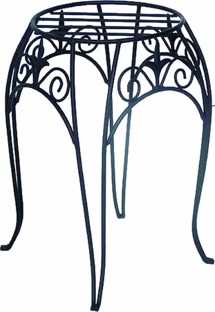15" CLASSIC FINIAL PLANT STAND BLK