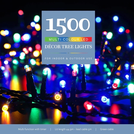 1500 Multi Colour Multi Function Cluster Lights