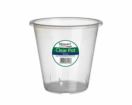 18.5CM CLEAR POTS CLEAR
