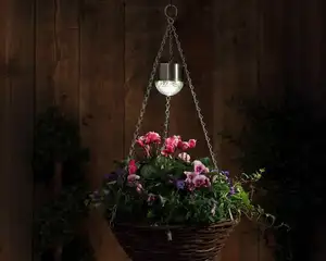 2 X SOLAR HGING BASKET LIGHTS