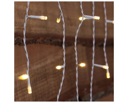 200 FIT & FORGET BATTERY OPERATED WARM WHITE LED ICICLE LIGHTS - image 3