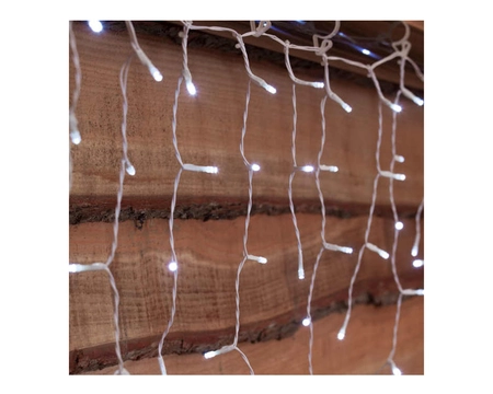200 FIT & FORGET BATTERY OPERATED WHITE ICICLE LIGHTS