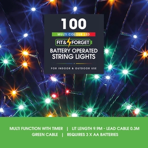 200 Multi Colour Multi Function Battery Lights