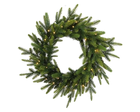 24" NORDMAN FIR PRE-LIT WREATH