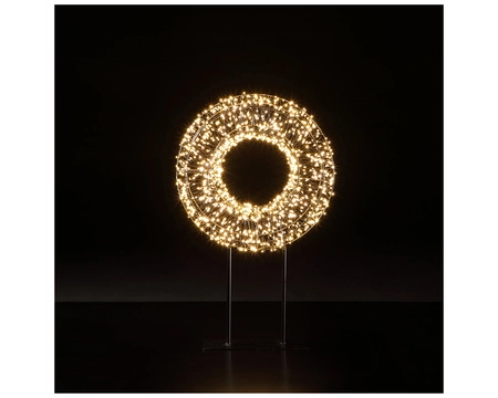 30CM BLACK WIRE STANDING WREATH