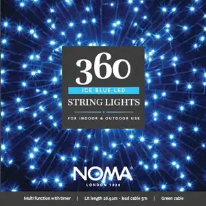 360 Ice Blue Multi Function String Lights