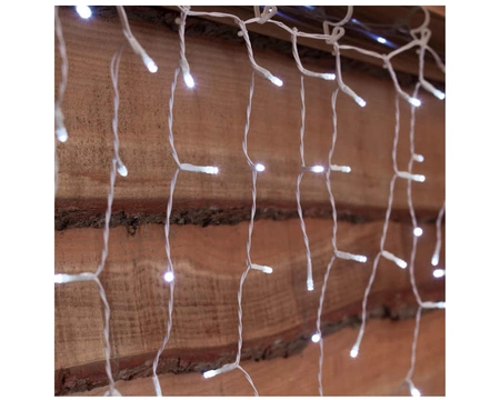 400 FIT & FORGET BATTERY OPERATED WHITE ICICLE LIGHTS