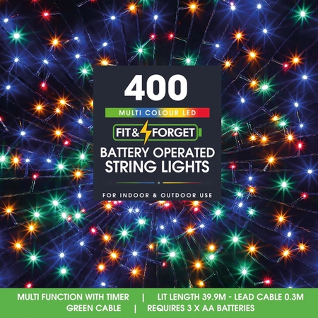 400 Multi Colour Multi Function Battery Lights
