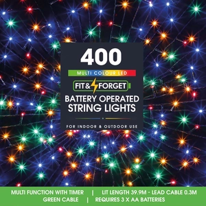 400 Multi Colour Multi Function Battery Lights