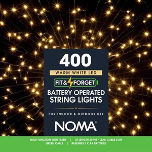 400 Warm White Multi Function Battery Lights