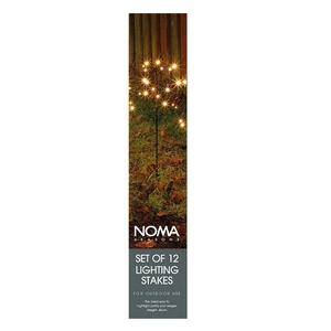 45Cm Black String Light Poles Set Of 12