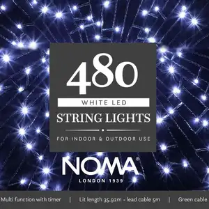 480 White Multi Function String Lights