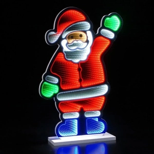 60Cm Neon Waving Santa