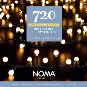 720 Red Decor Berry Lights