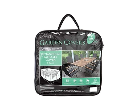 8 SEAT RECTANGULAR PATIO SET COVER PRESTIGE GREY