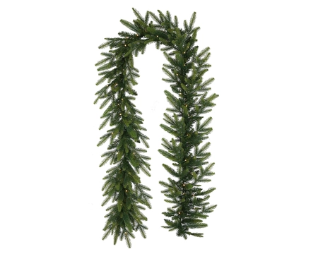 9FT NORDMAN FIR WARM WHITE PRE-LIT GARLAND