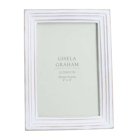 ANTIQUE WHT PICTURE FRAME 4X6