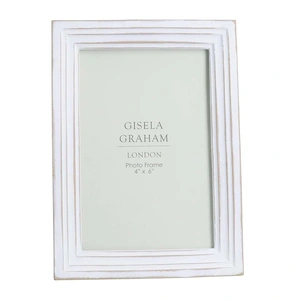 ANTIQUE WHT PICTURE FRAME 4X6