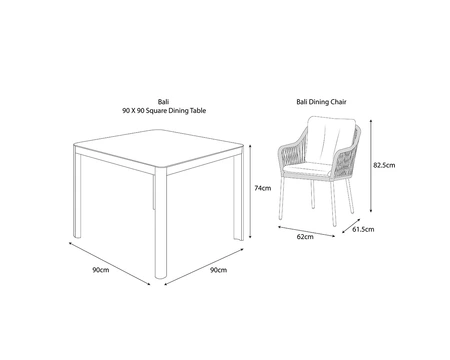 BALI 4 SEAT DINING SET - image 4