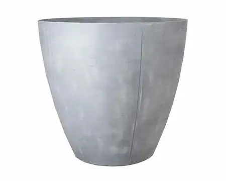 BETON LOW ROUND PLANTER DARK GREY 40CM