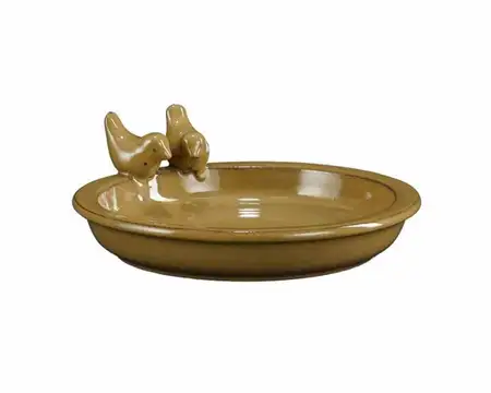 BIRD BATH BEIGE - H5XD30CM