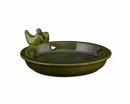 BIRD BATH GREEN - H5XD30CM