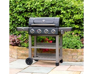 CARBON 4 BURNER BBQ - BLACK