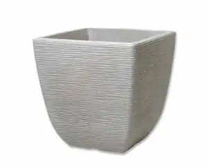 COTSWOLD PLANTER 38CM SQ LIMESTONE GREY