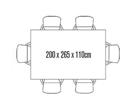 DELUXE COVER - 6 SEAT RECTANGULAR DINING SET - image 2
