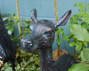 EXTRA LARGE DEER (PAIR) METAL ORNAMENTS - image 4