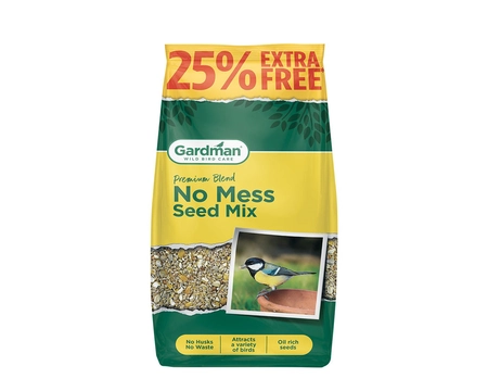 GARDMAN NO MESS SEED MIX 1.6KG + 25% XF