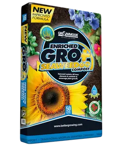 GROWMOOR TRADITIONAL COMPOST + SEAWEED 50L - 2 FOR £14