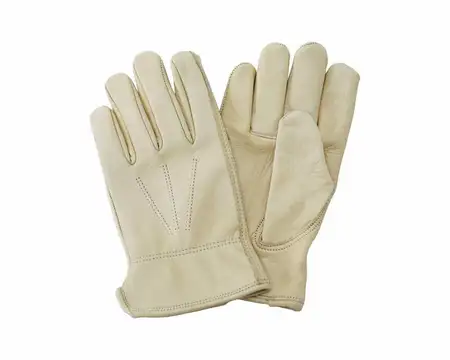 KS LUX LEATHER W/RESIST GLOVES MED