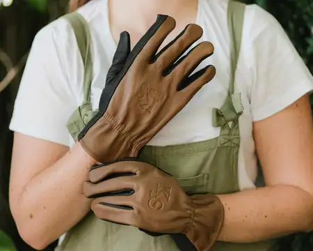 KS SURE & SOFT LEATHER GLOVES SML
