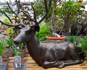 LAYING STAG METAL ORNAMENT - image 2