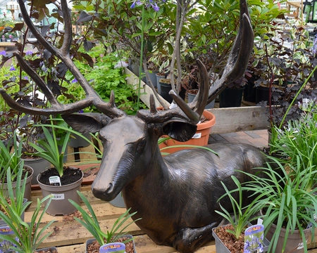 LAYING STAG METAL ORNAMENT - image 3