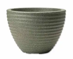 LOW HONEY POT MARBLE GREEN 49CM
