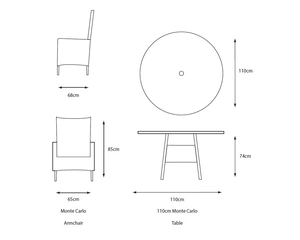 MONTE CARLO SAND 4 SEAT DINING SET - image 3