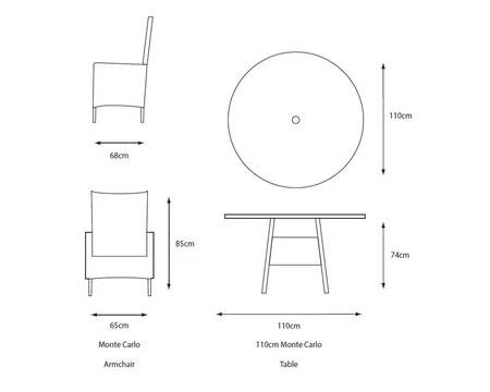 MONTE CARLO STONE 4 SEAT DINING SET - image 3