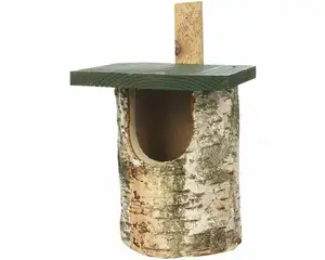 NT BIRCH LOG NEST BOX OPEN