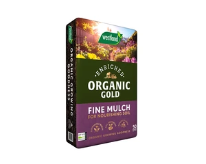 ORGANIC GOLD FINE MULCH 50L - 2 FOR £16